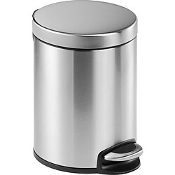 DURABLE Poubelle à pédale inox, rond, 5 litres, ()