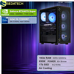 Sedatech PC Gamer Pro • Intel i9-13900KF • RTX4070 Super • 16Go RAM • 1To SSD M.2 • sans OS