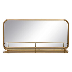 BigBuy Home Miroir mural 55,5 x 10,5 x 28,5 cm Doré Métal 