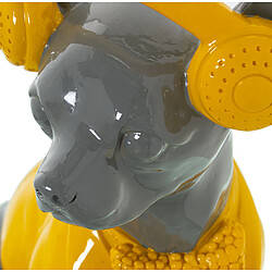 Avis Figurine Décorative Alexandra House Living Jaune Gris Plastique Chien Casque 14 x 26 x 19 cm