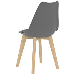 Acheter vidaXL Chaises à manger lot de 4 Gris Plastique