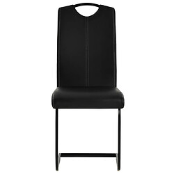 Avis Decoshop26 Lot de 2 chaises de salle à manger cuisine cantilever design contemporain synthétique noir CDS020374