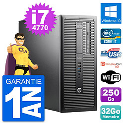 PC Tour HP ProDesk 600 G1 Intel i7-4770 RAM 32Go Disque 250Go Windows 10 Wifi - Occasion