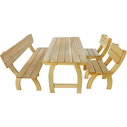 vidaXL Jeu de salle à manger d'extérieur 4 pcs Bois de pin imprégné