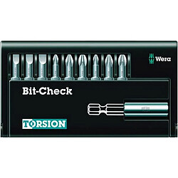 Wera Assortiment d'embouts, fente/PH/PZ, 10 pièces, Check