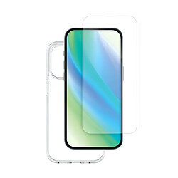 JAYM - Pack Intégral Coque + Verre pour SAMSUNG GALAXY A03 4G (EU - 166,6 x 75.9 x 9.2 MM) - Coque Souple Transparente et Résistante + Verre de protection renforcé - Plat 2.5D 