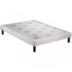 Sommier tapissier confort ferme 15 cm pieds 140x200 - Epeda