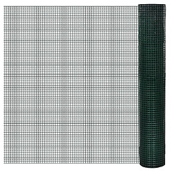 vidaXL Grillage acier galvanisé et revêtement en PVC 10x1 m vert