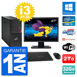 PC Tour Fujitsu P720 Ecran 27" Intel i3-4130 RAM 32Go Disque 2To Windows 10 Wifi · Occasion 