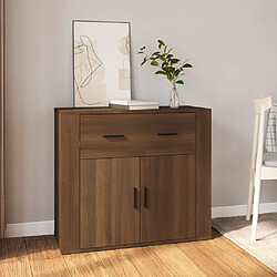 vidaXL Buffet Chêne marron 80x33x70 cm Bois d'ingénierie