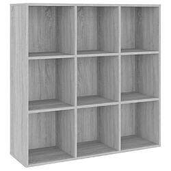 vidaXL Armoire à livres sonoma gris 98x29x97,5 cm