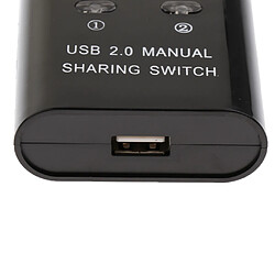 Acheter usb 2.0 commutateur de partage manuel kvm 2 ports hub pour imprimante scanner pc noir