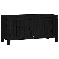 Acheter vidaXL Boîte de rangement de jardin Noir 108x42,5x54cm Bois massif pin