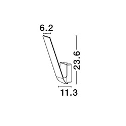 NOVA LUCE Applique e VITORIA Gris Foncé LED 6 W