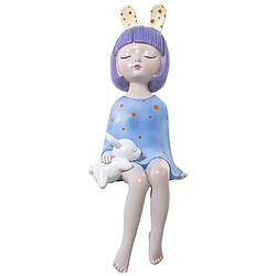 Figurine Décorative Alexandra House Living Bleu Plastique Lapin Oreilles 11 x 15 x 31 cm 