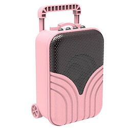 Yonis Mini Enceinte Bluetooth Rose Portable Style Valise Radio Carte Son Immersive