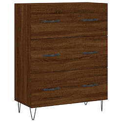 vidaXL Buffet chêne marron 69,5x34x90 cm bois d'ingénierie