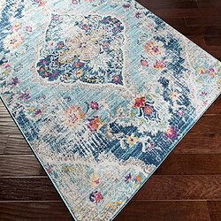 Surya ROMY - Tapis vintage multicolore, Bleu et Gris - 200x274cm pas cher