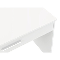 Acheter Pegane Bureau en mélamine coloris blanc - Longueur 110 x profondeur 56 x Hauteur 73 cm