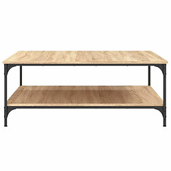 Maison Chic Table basse,Table Console Table d'appoint, Table pour salon chêne sonoma 100x100x40 cm bois d'ingénierie -MN28585 pas cher