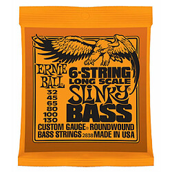 CORDES BASSE SLINKY 6 CORDES LONG SCALE 32-130 Ernie Ball