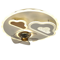 Universal Lumière ventilateur chambre nuage 50cm, lumière ventilateur plafond chambre simple 220V plafond télécommande plafond noir 