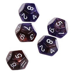 10pcs 12 sided dés d12 dés polyédriques pour les donjons et les dragons Jeux de table Café violet