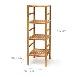 Helloshop26 Étagère de salle de bain 117 cm bois de noyer 4 niveaux étagères 3213057/2