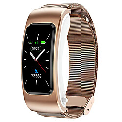 Yonis Montre Intelligente Étanche Bluetooth Or Rose