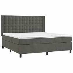 Acheter Sommier à lattes,Cadre à lattes de lit pour Adulte matelas et LED Gris foncé 160x200 cm -MN13774