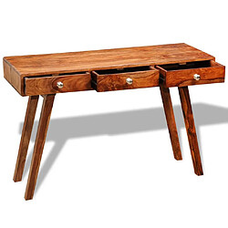 Maison Chic Table console | Meuble d'entrée | Table d'appoint avec 3 tiroirs 76 cm Bois massif de Sesham -GKD95725