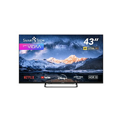 Smart Tech TV LED 4K UHD 43"(109cm) 43UV01V Smart TV VIDAA Netflix, Prime Video, Disney+, Youtube 3xHDMI - 2xUSB - Mode Hotel