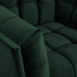 Acheter Rendez Vous Deco Fauteuil Mona en velours vert foncé