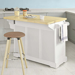 Acheter SoBuy FKW41-WN Desserte sur roulettes Meuble de Cuisine de Service Roulant en Bois