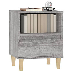 Acheter Maison Chic Table de chevet,Table de nuit,Table d'appoint pour salon Sonoma gris 40x35x50 cm -MN75357