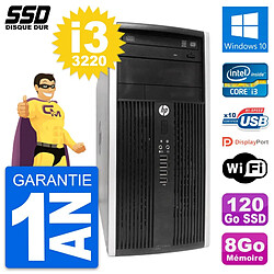 PC Tour HP Compaq Pro 6300 CMT Intel i3-3220 RAM 8Go SSD 120Go Windows 10 Wifi - Occasion