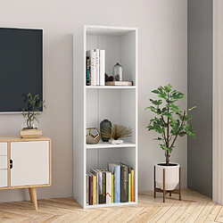 Maison Chic Armoire de livres - Bibliothèque - Meuble TV Blanc 36x30x114 cm Bois d'ingénierie -GKD47605