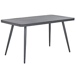 Beliani Table de jardin 140 x 80 cm Verre Gris LIPARI