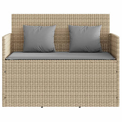 Acheter Maison Chic Banc de jardin avec coussins | Banquette de jardin | Chaise Relax beige résine tressée -MN86687