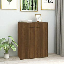 Maison Chic Buffet,Meuble de Rangement,commode pour salon,Cuisine Chêne marron 60x30x75 cm Bois d'ingénierie -MN21462