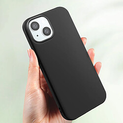 Mayaxess Coque pour iPhone 15 Silicone Souple Revêtement Fin Noir