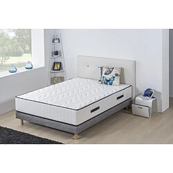 DEKO DREAM Ensemble matelas mousse PU 25 cm + Sommier 140 x 190 cm 