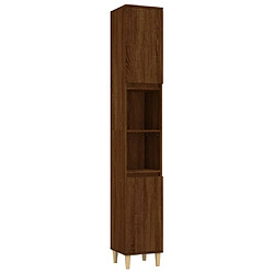 vidaXL Armoire de bain chêne marron 30x30x190 cm bois d'ingénierie