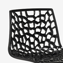 Vente-Unique Tabouret de bar CLARK - Polypropylène - Hauteur réglable - Noir - Base noire pas cher