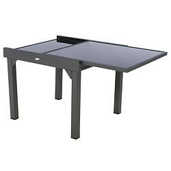 Acheter Table extensible carrée en verre Piazza 4/8 places Gris anthracite - Hespéride