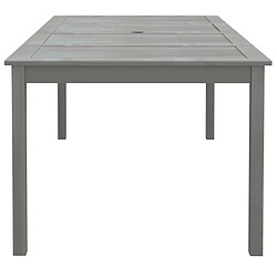 Avis vidaXL Table de jardin Gris 200x100x75 cm Bois d'acacia solide