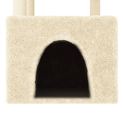 Arbre à chat avec griffoirs,niche pour chat en sisal crème 109,5 cm -MN44443 pas cher