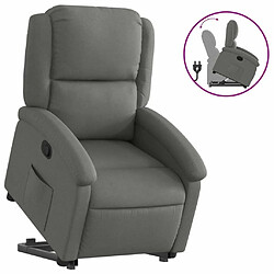 Maison Chic Fauteuil Relax pour salon, Fauteuil inclinable Gris foncé Tissu -GKD74305