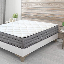 Visiodirect Matelas réversible King Size LUNA en mousse 3D face été/ hiver, mémoire de forme