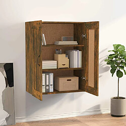 Avis Maison Chic Armoire murale suspendue,Meuble de Rangement pour salon,cuisine Chêne fumé 69,5x32,5x90 cm -MN76228